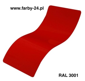 RAL 3001 Farba Proszkowa Poliestrowa Kolor Czerwony Sygnałowy Gładki Mat P/S4/U/3001/7-239 Minimum 20 kg