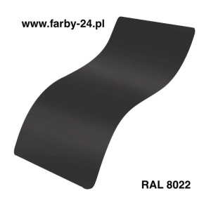 RAL 8022 Farba Proszkowa Poliestrowa Kolor Brązowo-Czarny Gładki Mat P/S4/U/8022/7-289 Minimum 20 kg