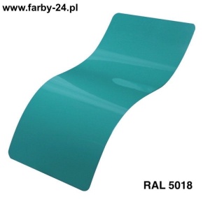 RAL 5018 Polyesterová prášková barva Barva Modrá Tyrkysová Jemná struktura P/F5/U/2127/8-399 Minimálně 20 kg (barva pro výrobu)
