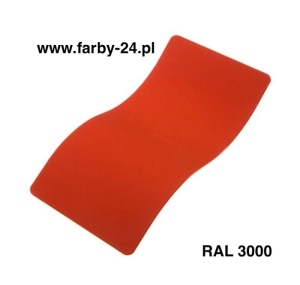 RAL 3000 Polyester Powder Paint Flame Red Smooth Gloss Resistant P/S1/U/3000/2-185 Minimum 1kg