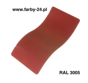 RAL 3005 Farba Proszkowa Poliestrowa Kolor Czerwony Winny Drobna Struktura P/F5/U/2112/H-228 Minimum 20 kg ( Farba do Produkcji )