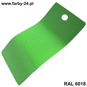 RAL 6018 Farba Proszkowa Poliestrowa Kolor Zielony Jasny Gruba Struktura P/T/U/6018/2-274 