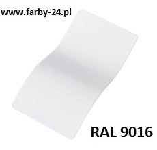 RAL 9016 Farba Proszkowa Poliestrowa Kolor Biały Gładki Mat P/S4/U/9016/2-374 