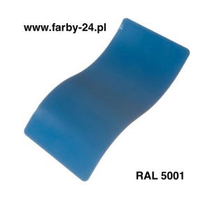 RAL 5001 Farba Proszkowa Poliestrowa Kolor Niebieski Turkusowy Gładki Mat P/S4/U/5001/G-035 Minimum 20 kg 