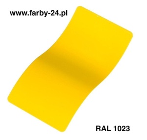RAL 1023 Farba Proszkowa Poliestrowa Kolor Żółty Sygnałowy Drobna Struktura  PE58AT1023180SPX