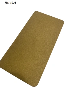 RAL 1036 Farba Proszkowa Poliestrowa Kolor Złoto Perłowe Drobna Struktura Mat PE58QC1036180SPX